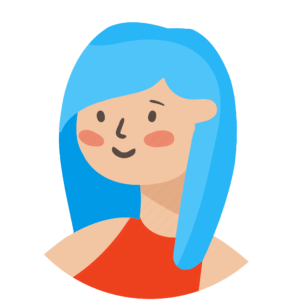 blue long hair png