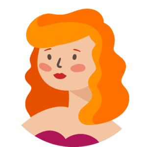 orange wavy long hair icon png